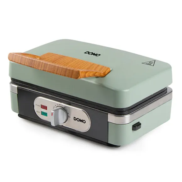 Appareil 3-en1 croque, gaufre et grill Snackmaker coloris sauge 1000 W DO9276C Domo
