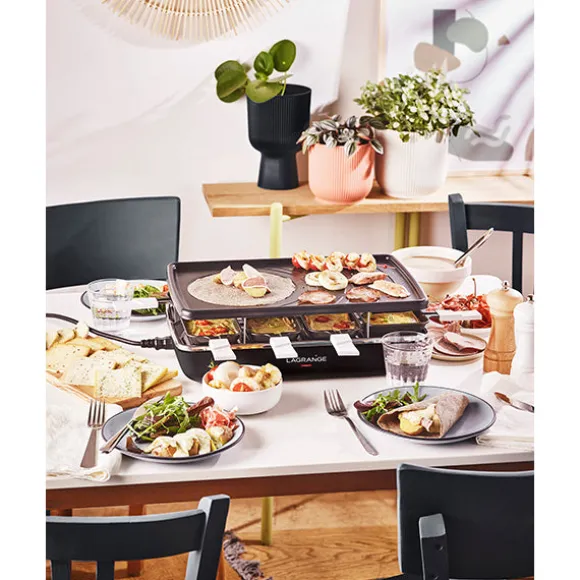 Appareil à raclette Elément gris noir 1200 W Lagrange