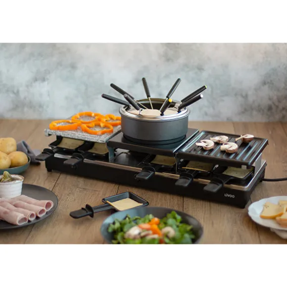 Appareil à raclette fondue 12 personnes 1650 W Livoo
