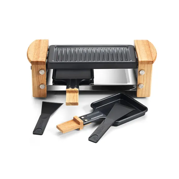 Appareil à raclette pour 2 personnes KCWOOD.2 finitions bois 350 W Kitchen Chef Professional