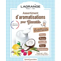 Assortiment de 5 arômes pour yaourt 425 g Lagrange
