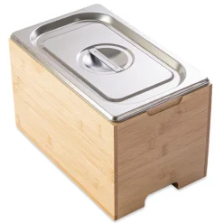 Bac à compost inox et support bambou Mathon