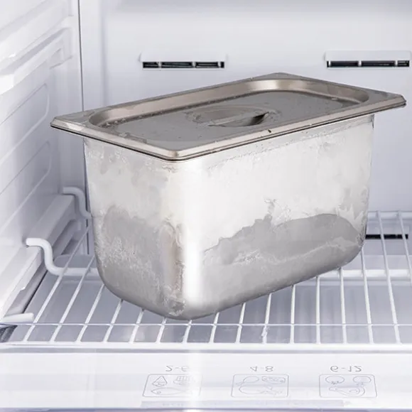 Bac gastro avec couvercle en inox et support bambou Mathon