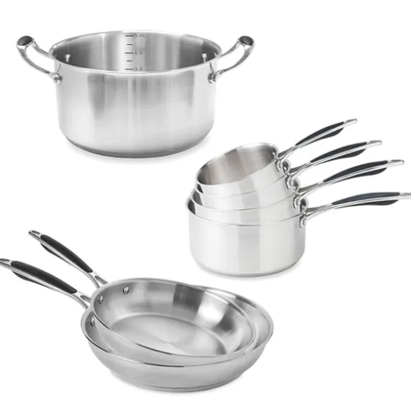 Batterie de cuisine 7 pièces tout inox Excell’Inox Mathon