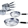 Batterie de cuisine 6 pièces tout inox Rapid Cook Mathon