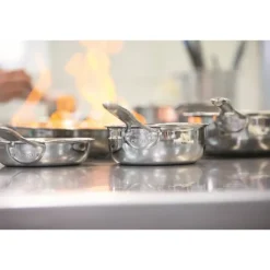 Batterie de cuisine 7 pièces tout inox Castel’Pro Cristel