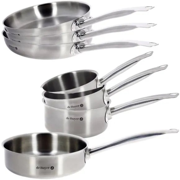 Batterie de cuisine 7 pièces tout inox Prim'Appety De Buyer