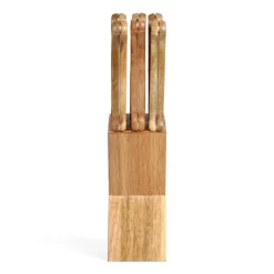 Bloc de 6 couteaux à steak en bois Livoo