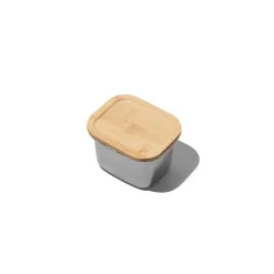 Boite en inox avec couvercle en bambou 450 ml compatible micro-ondes Yoko Design