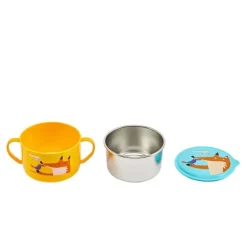 Bol en inox renard 650 ml jaune Cuitisan