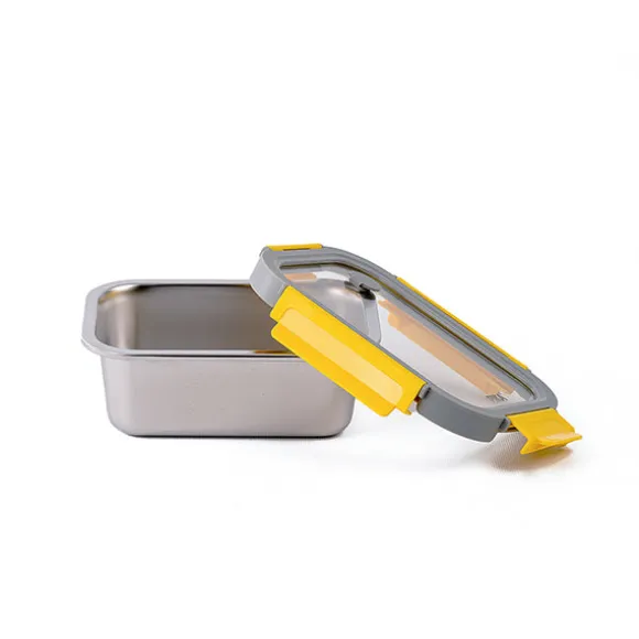 Boîte de conservation en inox rectangulaire 800 ml compatible micro-ondes Pika