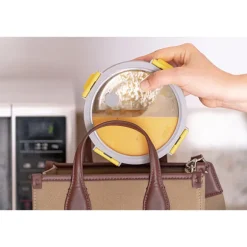Boîte de conservation en inox ronde 650 ml compatible micro-ondes Pika