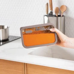 Boîte de conservation rectangulaire en inox avec couvercle en verre 1,65 L compatible micro-ondes Mathon