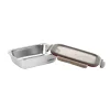 Boîte de conservation rectangulaire en inox 1100 ml compatible micro-ondes Cuitisan
