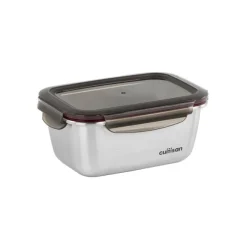 Boîte de conservation rectangulaire en inox 980 ml compatible micro-ondes Cuitisan