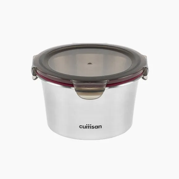 Boîte de conservation ronde en inox 920 ml compatible micro-ondes Cuitisan