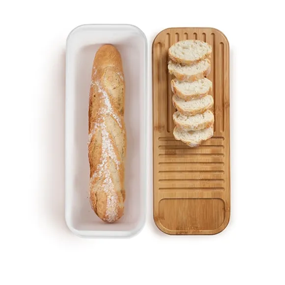 Boîte à pain couvercle bambou 39,5 x 15 cm Ibili