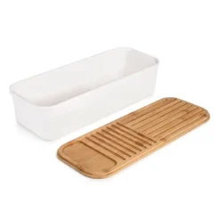 Boîte à pain couvercle bambou 39,5 x 15 cm Ibili