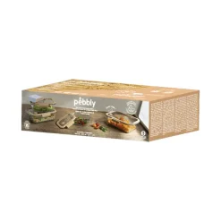 4 boîtes de conservation sous vide 460 ml, 800 ml, 1200 ml et 1900 ml et pompe sous vide Pebbly