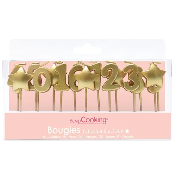 Bougies chiffres et étoiles Scrapcooking