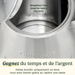 Bouilloire électrique en inox sans fil 1,5 L 3000 W Core Collection JK1600E Cuisinart