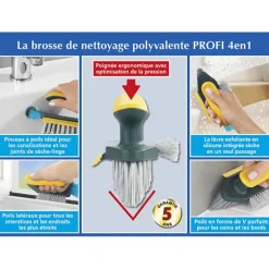 Brosse de nettoyage 4 en 1 Profi Wenko by Maximex