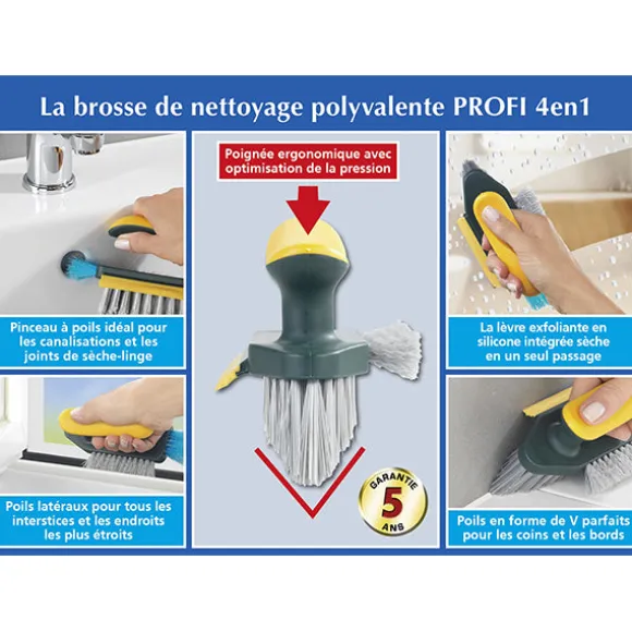 Brosse de nettoyage 4 en 1 Profi Wenko by Maximex