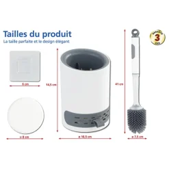 Brosse WC avec réservoir intégré 2 en 1 Wenko by Maximex