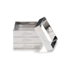 4 cadres à tarte inox 8 cm Patisse
