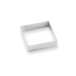 Cadre à tarte perforé en inox carré 8 cm Mathon