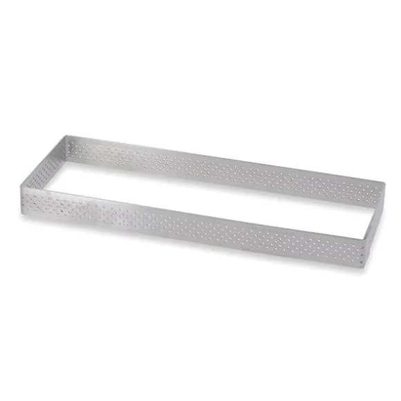 Cadre à tarte perforé rectangle 28 x 11 cm De Buyer