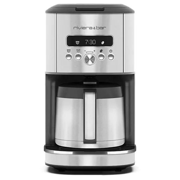 Cafetière à filtre isotherme programmable 1,5L 950W Riviera et bar