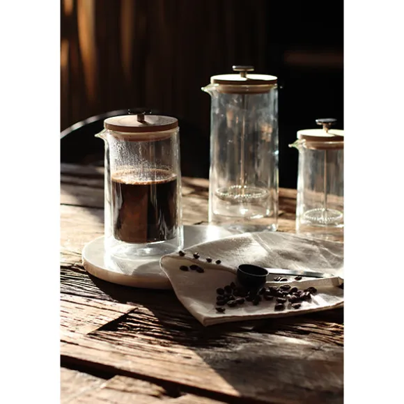 Cafetière à piston en verre double paroi Ogo