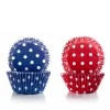 Caissettes à cupcakes bleues et rouges 100 pièces Ibili