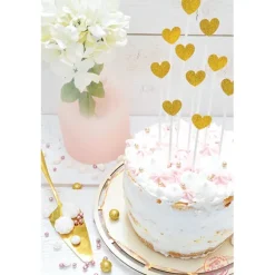 Cake toppers cœurs dorés Scrapcooking