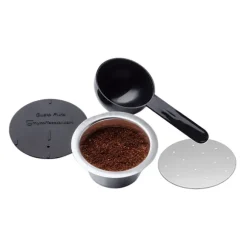 Capsule rechargeable compatible machine à café Dolce Gusto avec couvercle et doseur