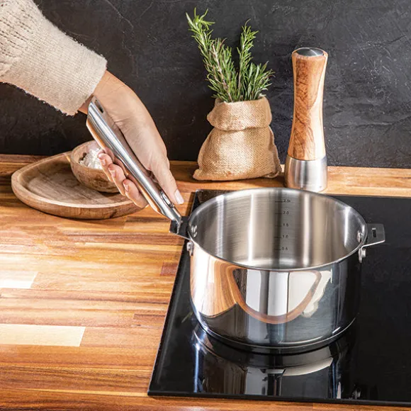 Casserole inox Clips’Inox sans manche 20 cm Mathon