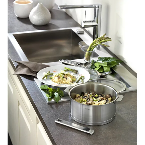 Casserole inox Strate sans manche 20 cm Cristel
