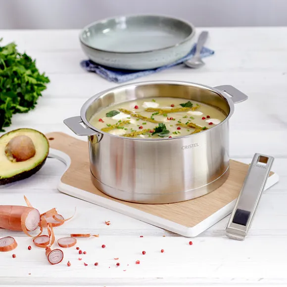 Casserole inox Strate sans manche 18 cm Cristel