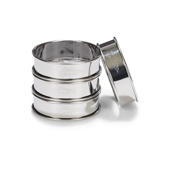 4 cercles à tarte inox 8 cm Patisse
