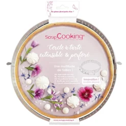 Cercle à tarte extensible perforé en inox Scrapcooking