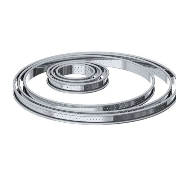 Cercle à tarte inox perforé 26 cm De Buyer