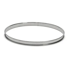 Cercle à tarte inox perforé 28 cm De Buyer