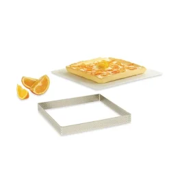 Cercle à tarte perforé carré 17,5 cm De Buyer