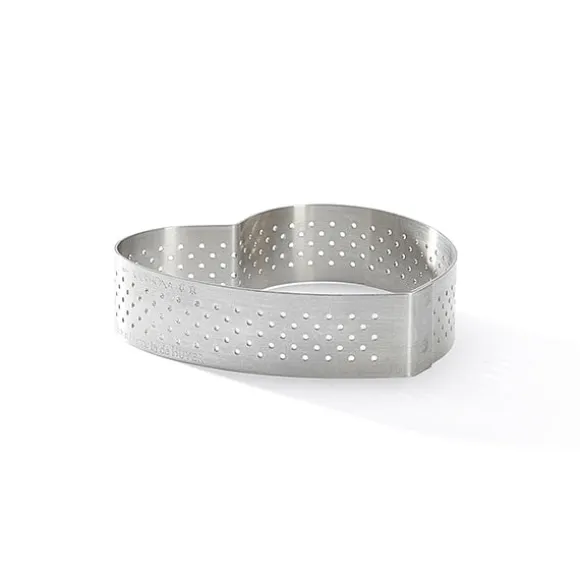 Cercle à tarte perforé Cœur individuel De Buyer