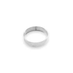 Cercle à tarte perforé en inox rond 8 cm Mathon