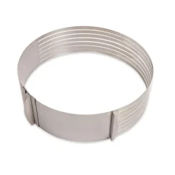 Cercle à trancher génoise extensible en inox 24 à 30 cm Mathon