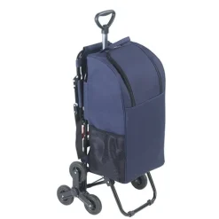 Chariot de courses avec siège bleu Wenko by Maximex