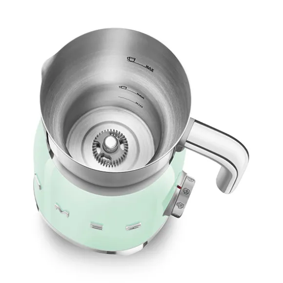 Chocolatière et mousseur de lait 500 W MFF11PGEU vert d’eau Smeg