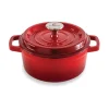 Cocotte en fonte ronde 20 cm 2,3 L rouge Mathon
